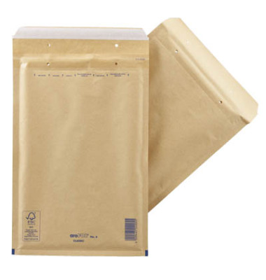 Luftpolstertaschen AROFOL Gr.6/F | 240x350+50mm Classic No. 6, 2FVAF000006, innen 220x340mm, haftklebend + Lochung für Klammer, 